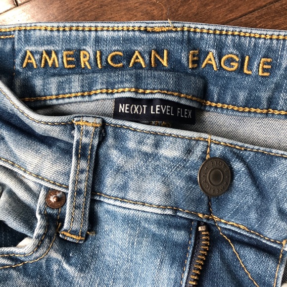 American Eagle Outfitters Light Wash Next Level Flex Skinny Jegging Jeans Sz 26 - Picture 7 of 14
